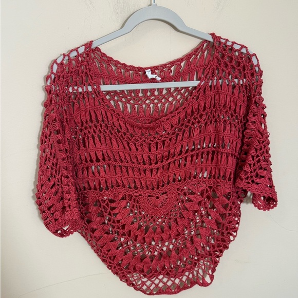 Willow and Clay crocheted open knit boho festival top size small medium - Picture 1 of 6
